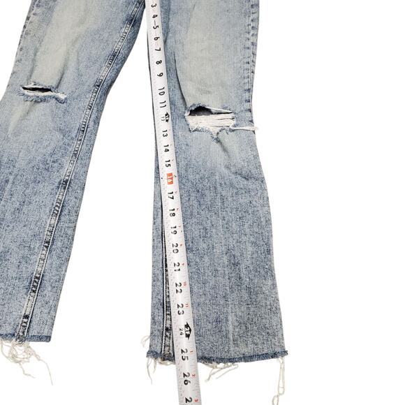 Rag & Bone Nina High Rise Ankle Flare Distressed Light Wash Jeans - Size 25 - Picture 8 of 8